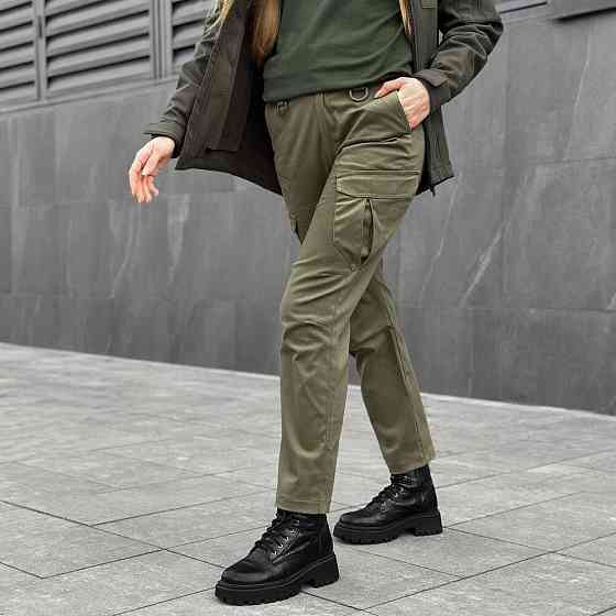 Демісезонні тактичні штани карго хакі для жінок Pobedov Tactical V2 Жіночі Київ