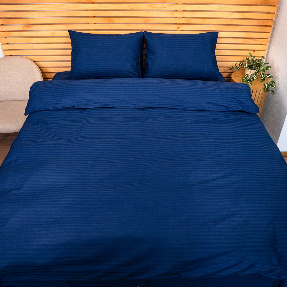 Наволочка страйп сатин на подушку 40х60 см 125 г/м2 YouStar 1 шт. (Синій) Суми - фото 2