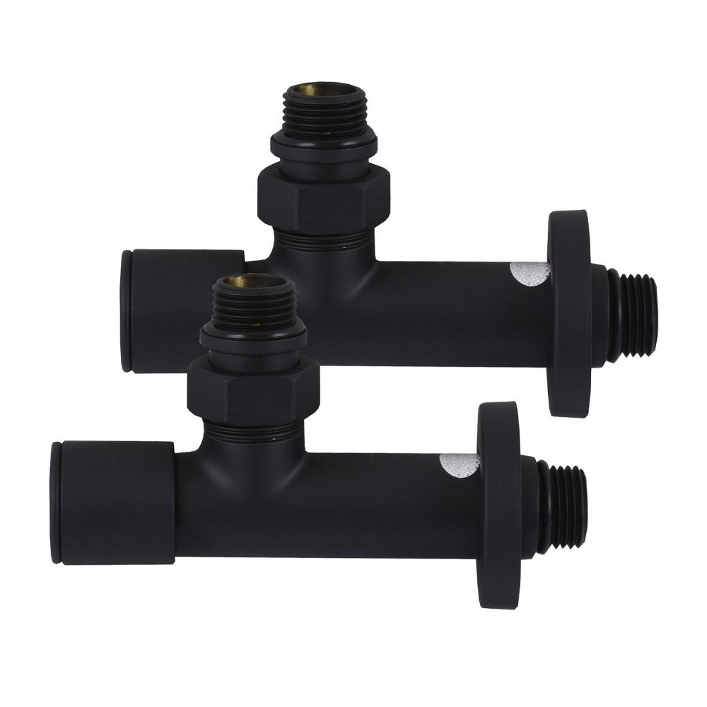 Набір Кран вентильний кутовий з американкою SOLOMON LUX 1/2″ 7777 (2шт.) BLACK (000020284) Київ - фото 4