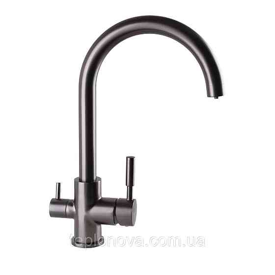 Смеситель для кухни под осмос Globus Lux LAZER GLLR-0333-11-GRAPHITE Черновцы