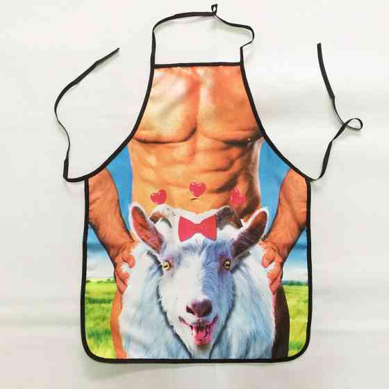 Фартух з приколом для чоловіків Коза 73 на 57 см різнобарвний Київ
