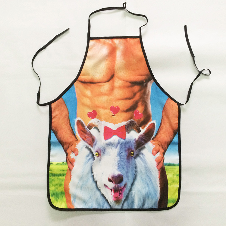 Фартух з приколом для чоловіків Коза 73 на 57 см різнобарвний Київ - фото 3