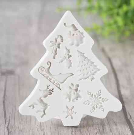 Силиконовый молд Елка 103 на 92 мм бежевый Киев