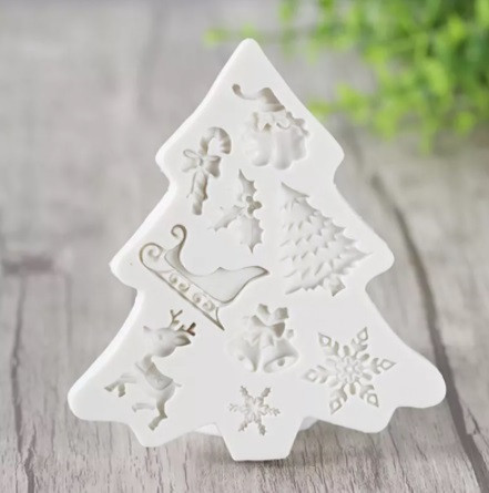 Силиконовый молд Елка 103 на 92 мм бежевый Киев - изображение 3