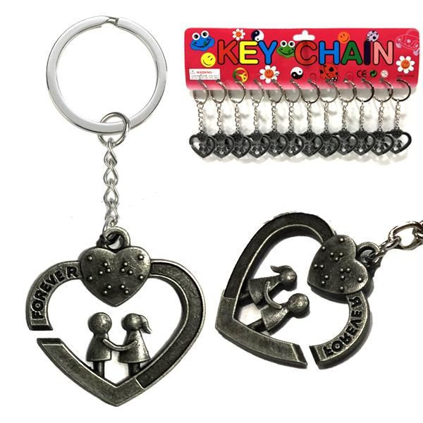 Брелок из металла Пара в сердце 12 шт Киев - изображение 1