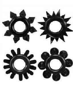 Набір рекційних кілець Cock Rings Set, Black Sex Aura Київ