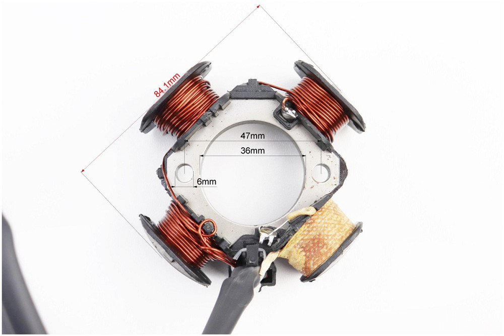 Статор магнето (генератора) Suzuki AD50 (4 котушки роз'єм "мама 2+1") Київ - фото 3