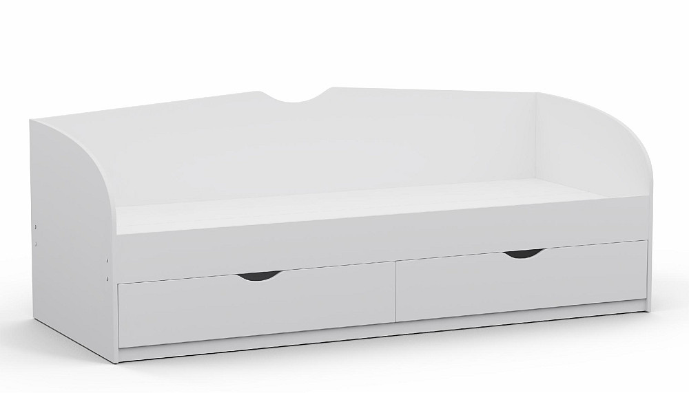 Кровать односпальная L-10, Белый, 2030х934х766 Львов - изображение 1
