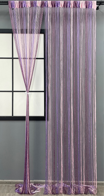 Шторы-нити с люрексом Малиновый с сиренево-розовым 300х300см 1 шт (61-075) Киев - изображение 2