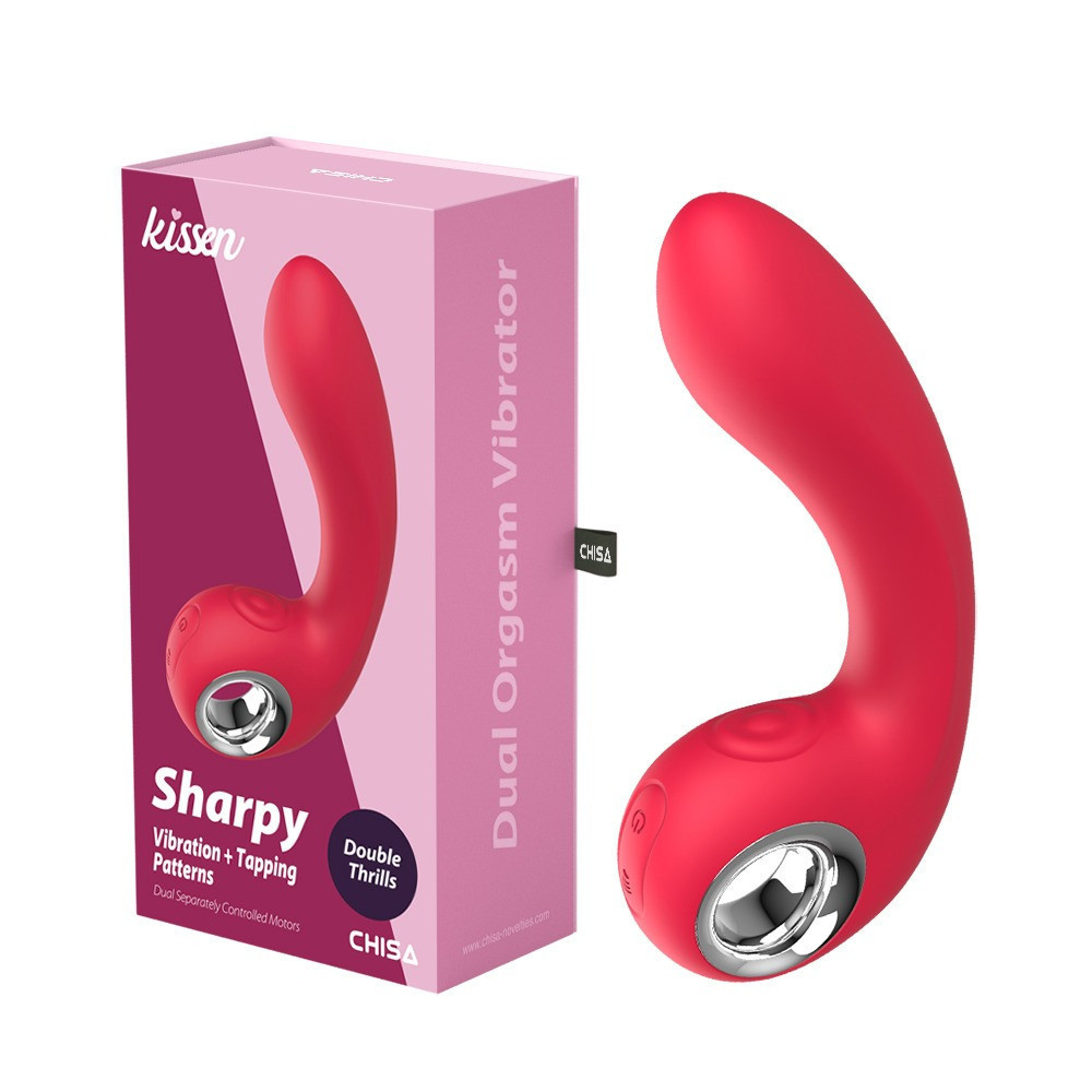 Вибратор для точки G Chisa Kissen Sharpy с функцией толчков для клитора, красный Sex Aura Киев - изображение 1