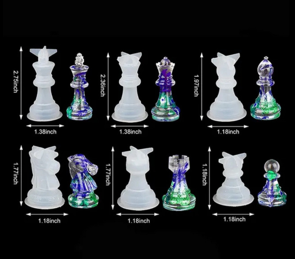 Молд силиконовый Шахматы универсальный серый Киев - изображение 2