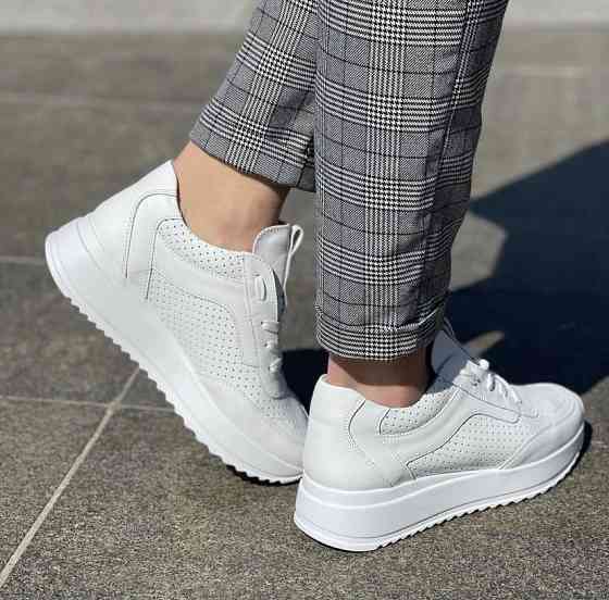 EMELI Кросівки жіночі білі весна осінь з натуральної шкіри демісезонні EMELI 501/7 ST р. 37-41 Коломыя