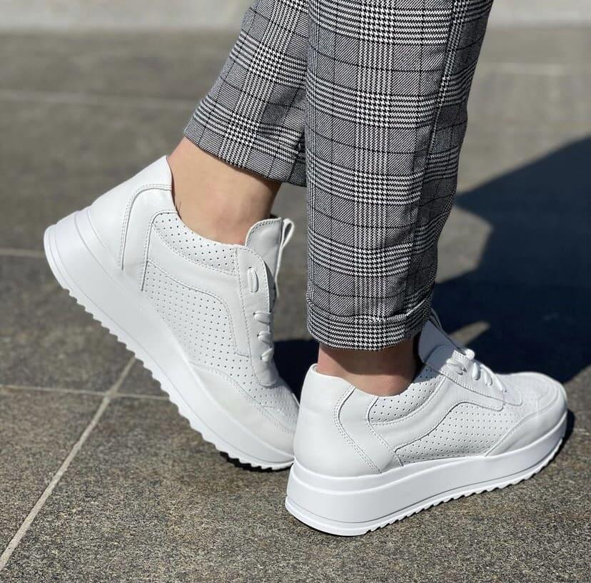 EMELI Кросівки жіночі білі весна осінь з натуральної шкіри демісезонні EMELI 501/7 ST р. 37-41 Коломыя - изображение 2