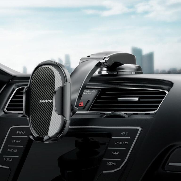 Автотримач для телефона BOROFONE BH73 Charm press type center console car holder Black Київ - фото 11