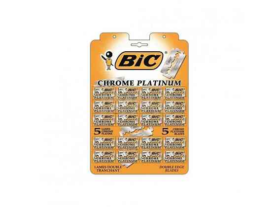 Леза для гоління 100шт Chrome Platinum (20пач*5лез) планшет ТМ BIC   Solmir Київ