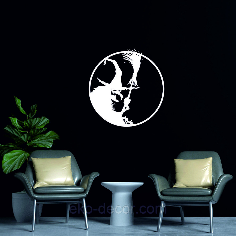 Декоративное настенное Панно «Ведьма», Декор на стену 70*67 см, Белый Киев - изображение 6