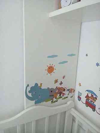 Дитяча наклейка на стіну Звірята 44 на 25 см різнобарвний Київ