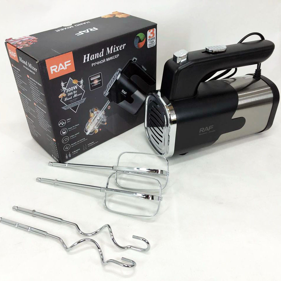 Ручной кухонный миксер для кондитера RAF R-6630 300 Вт, Миксер ручной 7 скоростей RT-66 Львов - изображение 4