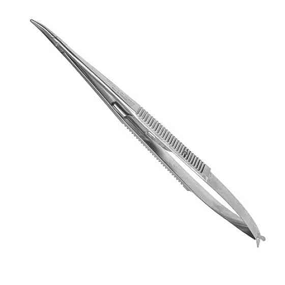 Иглодержатель Castroviejo 18 см изогнутый J-24-287 Днепр