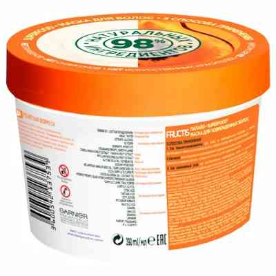 Маска для волосся Garnier Fructis Superfood Папайя для пошкодженого волосся 390 мл (3600542258876) Вінниця