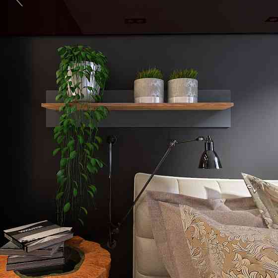 Настінна полиця Еверест Нордік-1000 Графіт + Дуб крафт золотий (DTM-5524) Дніпро