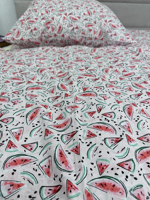 Ecotton Комплект постільної білизни Ecotton полуторний 147х210 см Кавун рожевий (22814) Киев - изображение 3