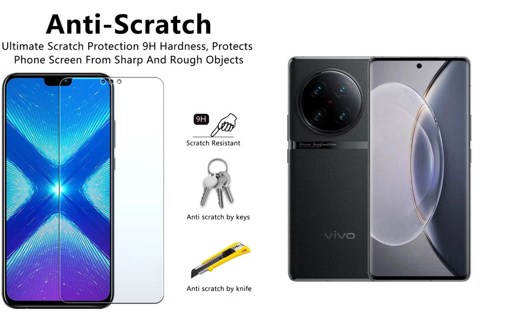 Защитное стекло NeoGlass для vivo X90, vivo X90 Pro, vivo X90 Pro+ – ультрапрозрачное и устойчивое Киев - изображение 1