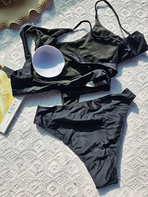 Купальник с вырезами спереди и сбоку Черный L Харьков - изображение 3