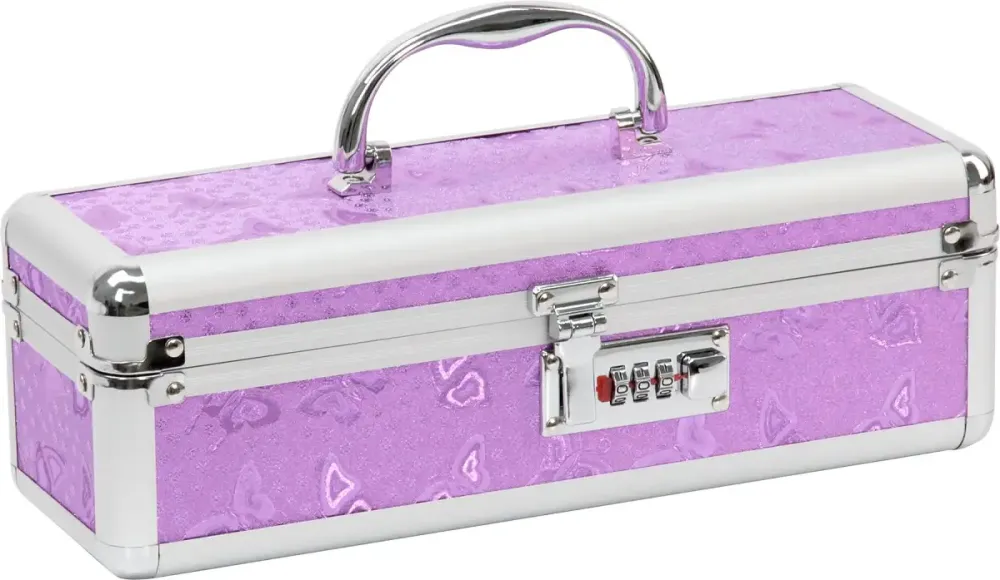 Кейс для зберігання секс-іграшок BMS Factory - The Toy Chest Lokable Vibrator Case Purple з кодовим Львів - фото 2