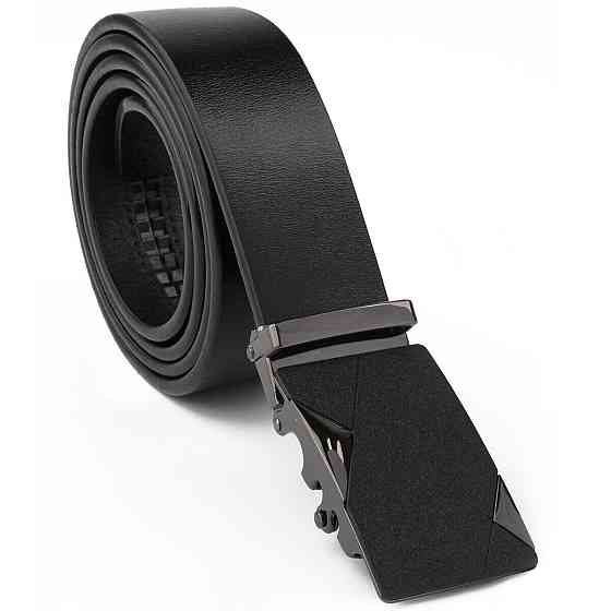 Ремень мужской с пряжкой автомат матовой Vintage 20321 Черный Киев