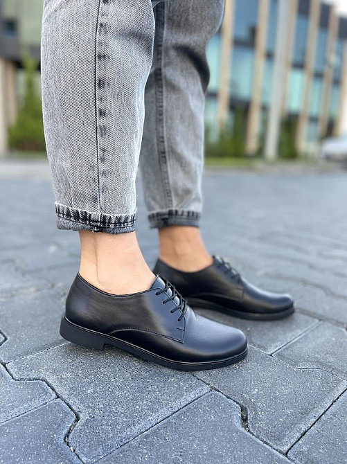 Туфлі жіночі RONE чорні натуральна шкіра 37р.-24см. 38р.-24.5см. (ST 1012) Коломия - фото 6