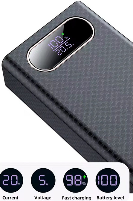Павербанк корпус 100w для ноутбука ёмкость 30000mAh 21700 PD QC type C. Киев - изображение 7
