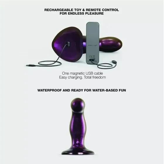 Дилдо с вибрацией Strap-On-Me FINGERING & VIBRATING DILDO - M - PURPLE, с манящим движением Львов
