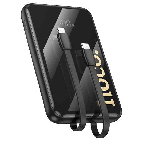 Павербанк 10000 mAh HOCO Q37 Graceful 22.5W+PD20W быстрая зарядка 2 кабеля черный power bank повербанк Одесса