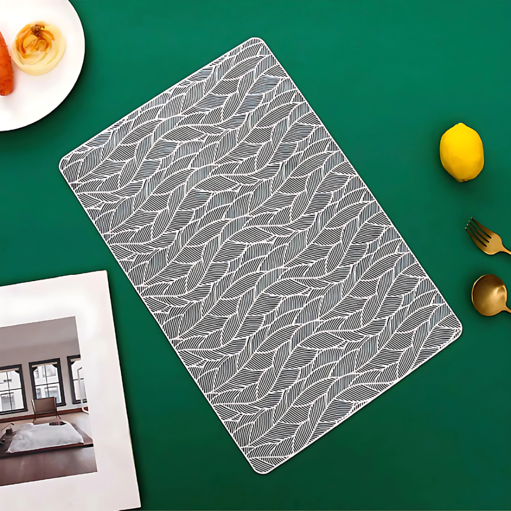 Сервировочная салфетка под горячее коврик сервировочный серебристый,  45×30см, набор 2шт Каменец-Подольский - изображение 1