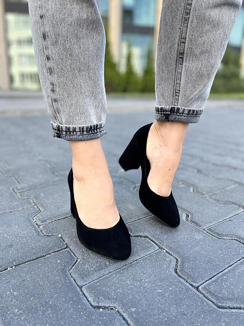 Nivelle Туфлі жіночі NIVELLE чорні натуральна замша каблук 9 см (1592/8051-8048) Коломия - фото 7