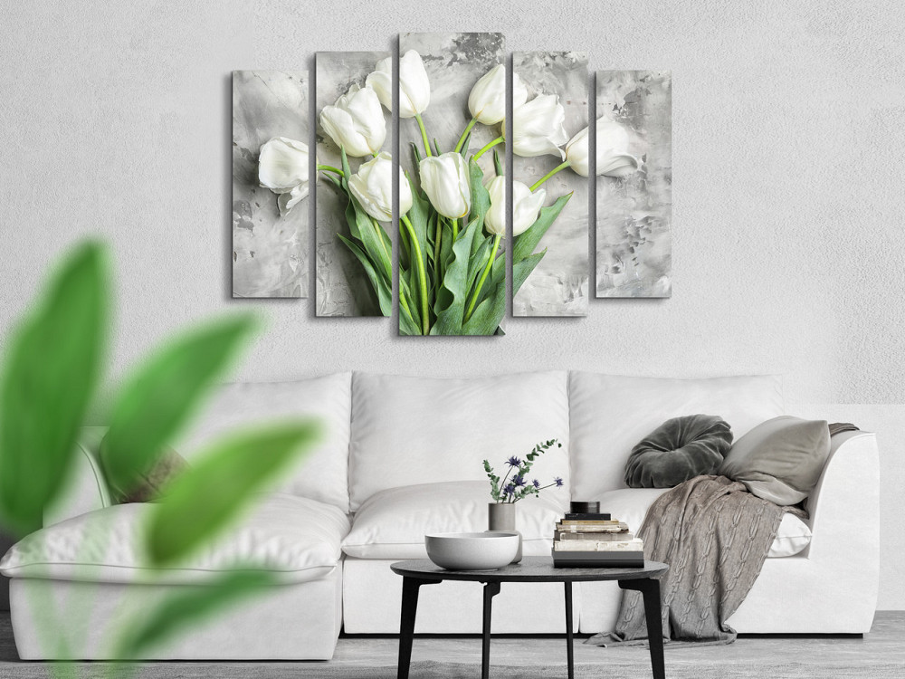Модульна картина у вітальню / спальню Квіти Тюльпани Art-366_5 ( 80х118см ) Київ - фото 3