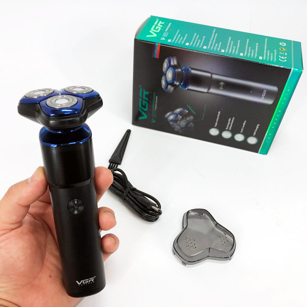 Портативная профессиональная бритва VGR V-325, Мужская аккумуляторная електро бритва GO-46 Львов - изображение 14