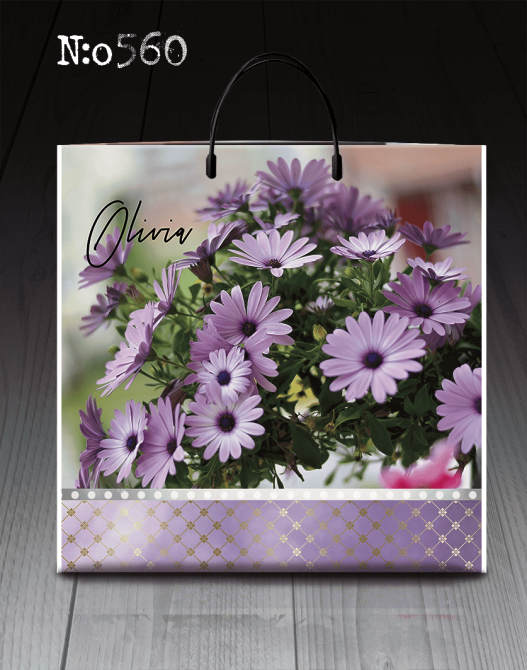 Полиэтиленовый пакет (40х40) с пластиковой ручкой  