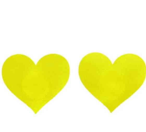 Наклейки на груди 5 на 6 см жовтий Київ