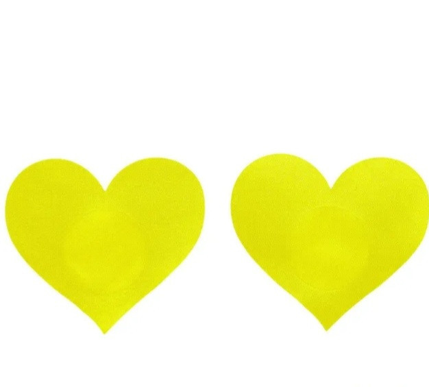 Наклейки на груди 5 на 6 см жовтий Київ - фото 1