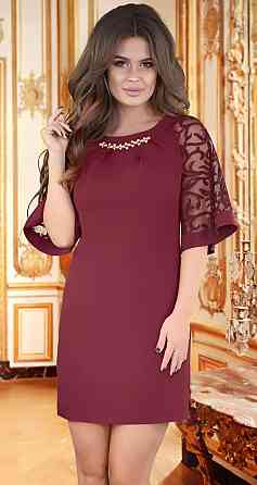 Красивое платье с гипюровым рукавом (44) Киев