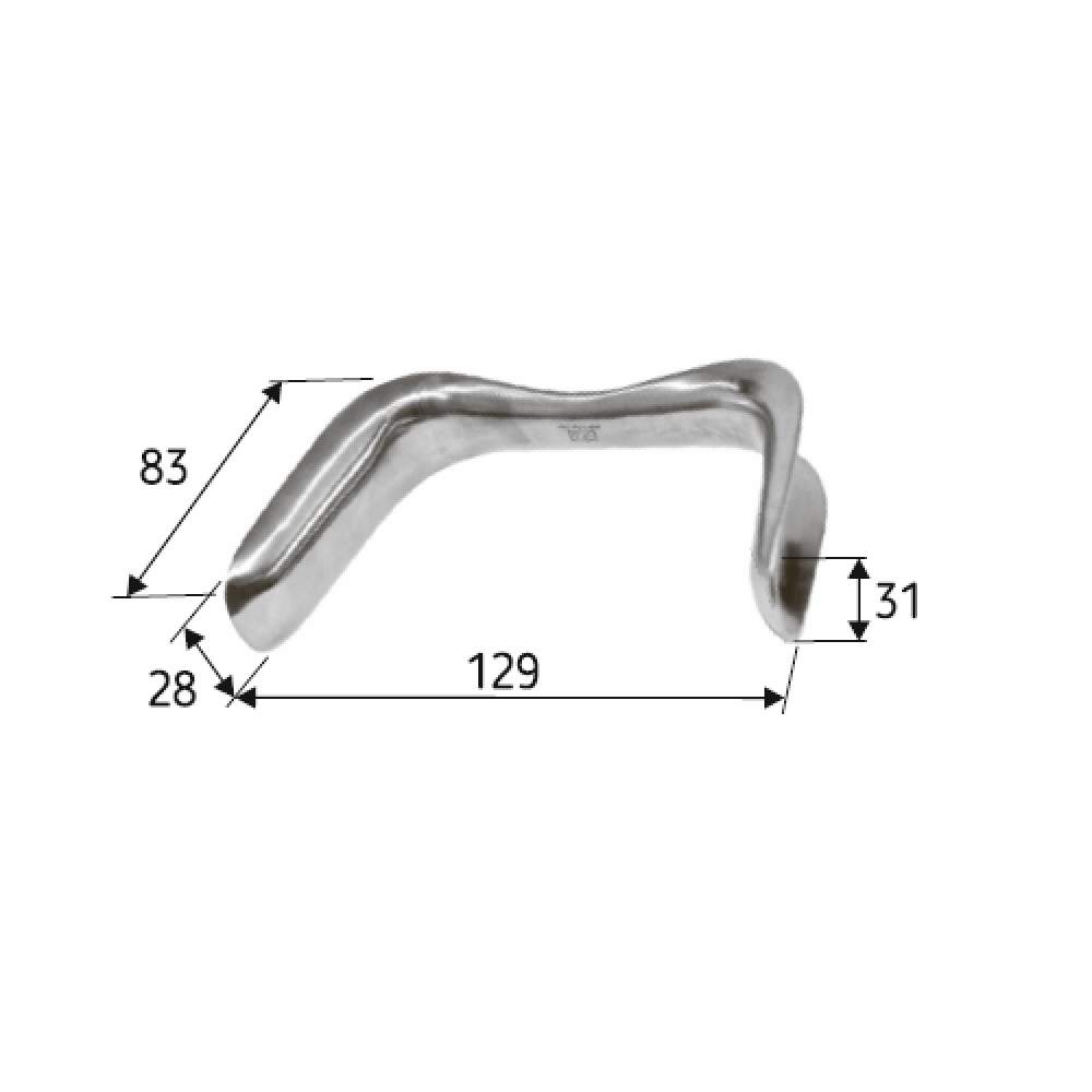 Дзеркало вагінальне Sims, лопатки 65х25мм, 75х30мм, J-20-122 Дніпро - фото 2