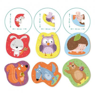 Пазл DoDo 2-3-4 елементи Лісові тварини (300195) Вінниця - фото 4