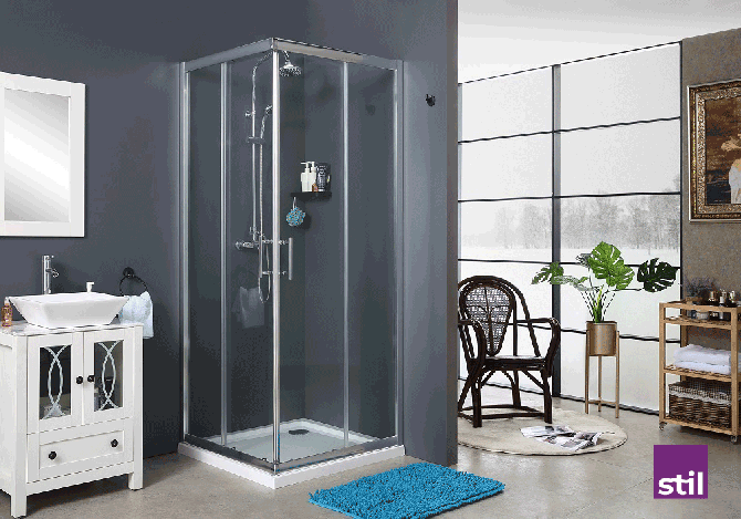Скляна душова кабіна AVKO Glass RDR06, 190х90х90 Chrome перегородка для душу Київ - фото 7