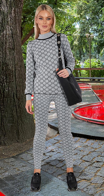 Теплий в'язаний костюм (48-52) Київ - фото 3