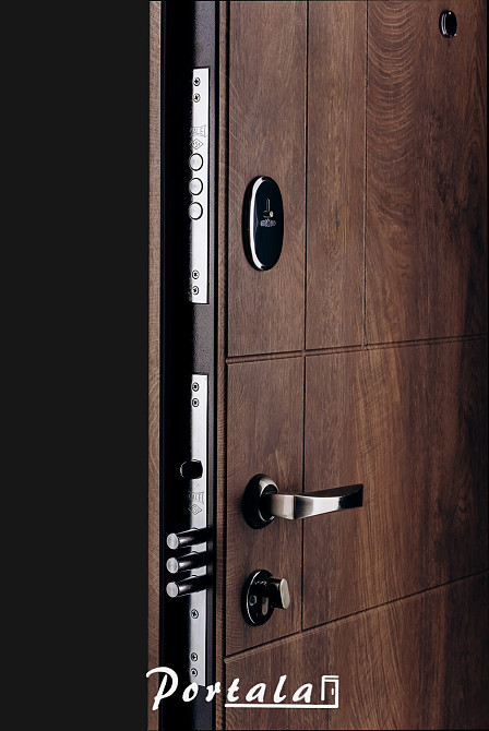 Двери квартирные, серия Люкс+Кале, модель Неаполь 2, гнутый профиль, 2 контура уплотнения, 2 замка Киев - изображение 5