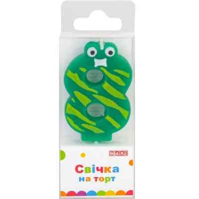 Свеча Maxi "8" 4,5 см, на торт (MX622053-8) Винница