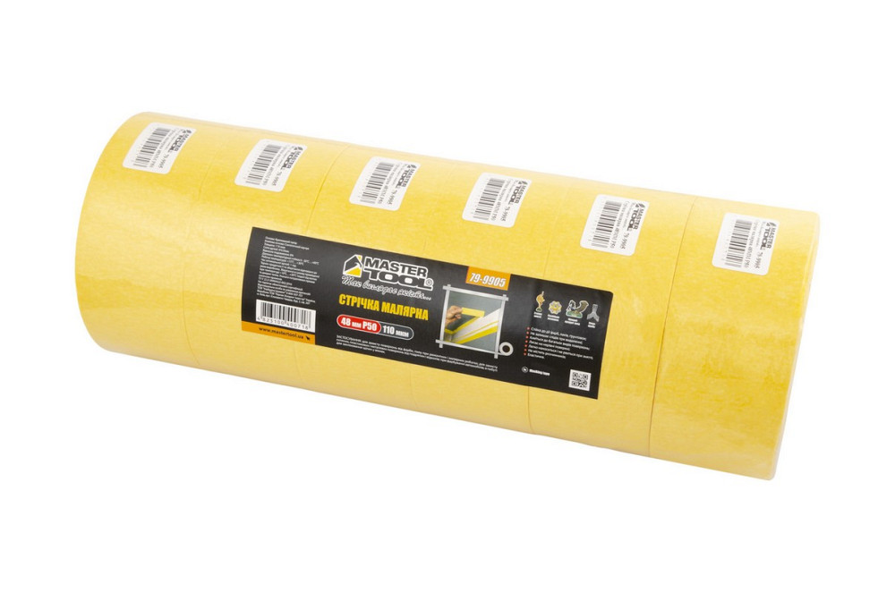 MASTERTOOL Стрічка малярна універсальна MASTERTOOL GripBond Easy 48 мм×25 м жовта 79-9905 Коломия - фото 6