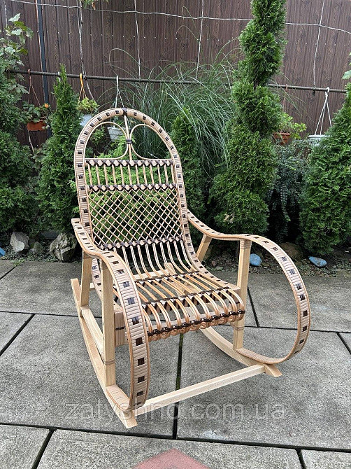 Кресло качалка плетеная кофейная  ротанг Киев - изображение 5